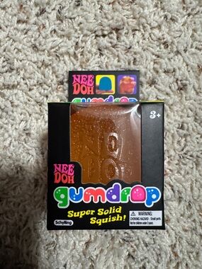 NeeDoh Gumdrop Super Solid Squish! Brown Kids Toy